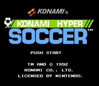 Konami Hyper Soccer, capture décran